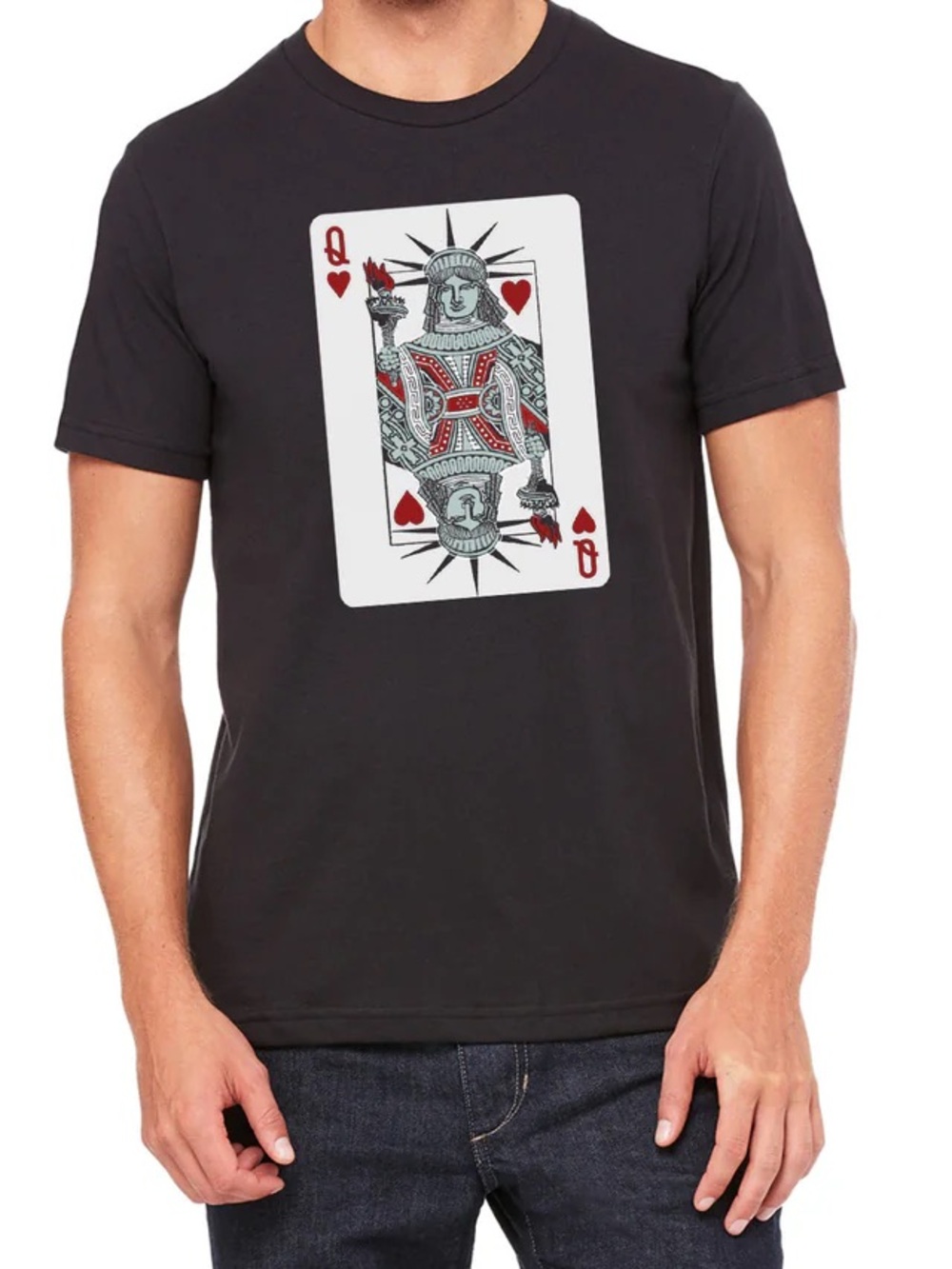 PASTE T-Shirt Jason Laurits Brooklyn NY Lady Liberty Queen of Hearts Graphic Tee
